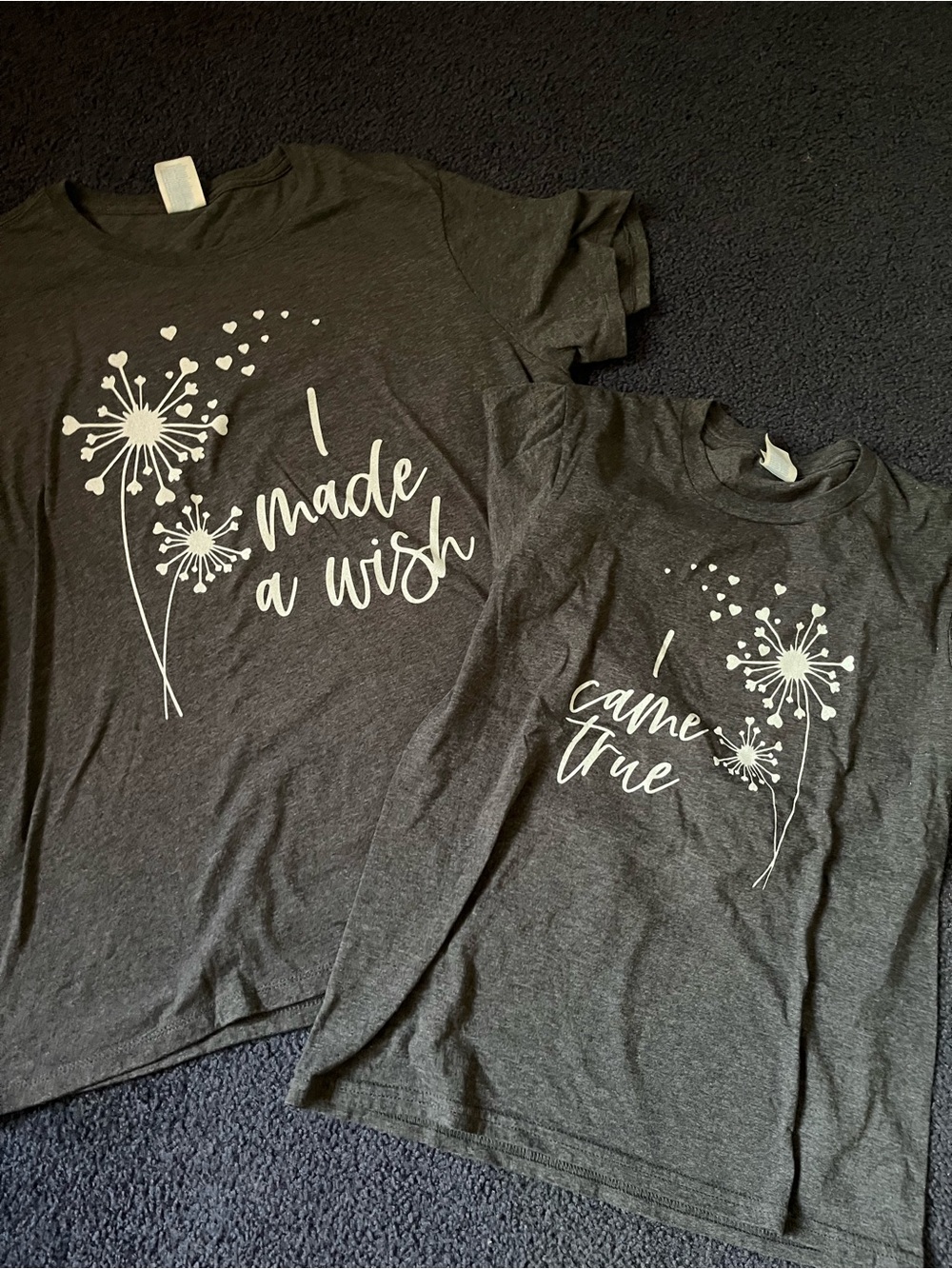 Mom & Me, Adult & Youth “I Made a Wish” “I Came True” T shirt graphic